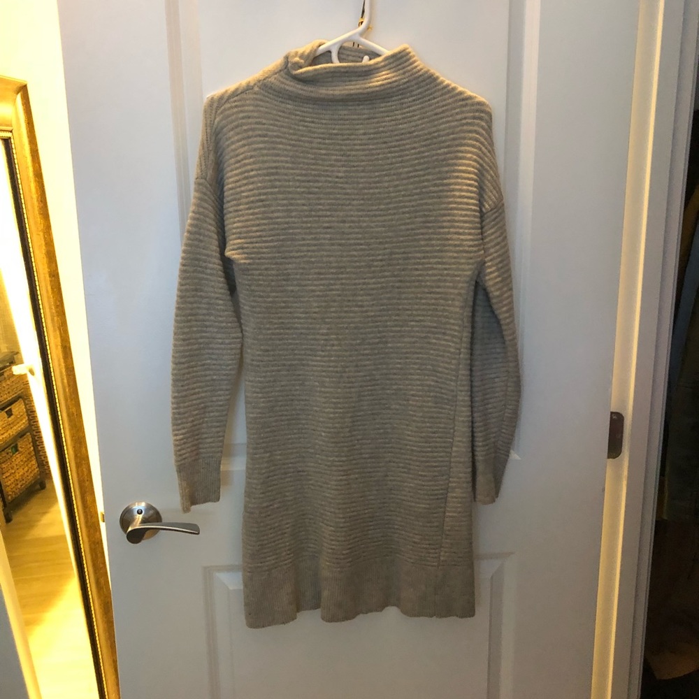 Madewell grey mockneck sweater dress